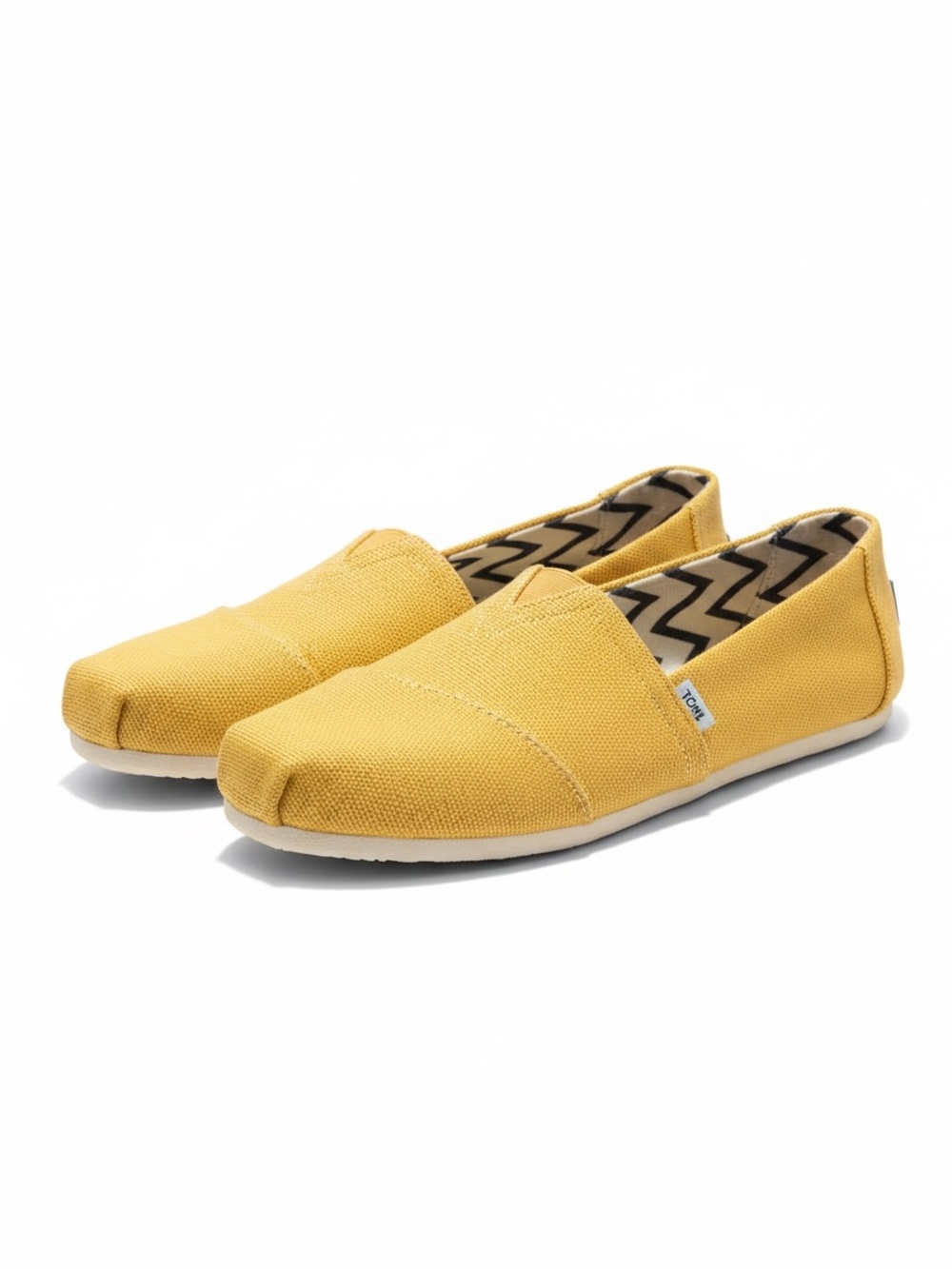 Toms Yellow Canvas Slip-On Loafers for Men